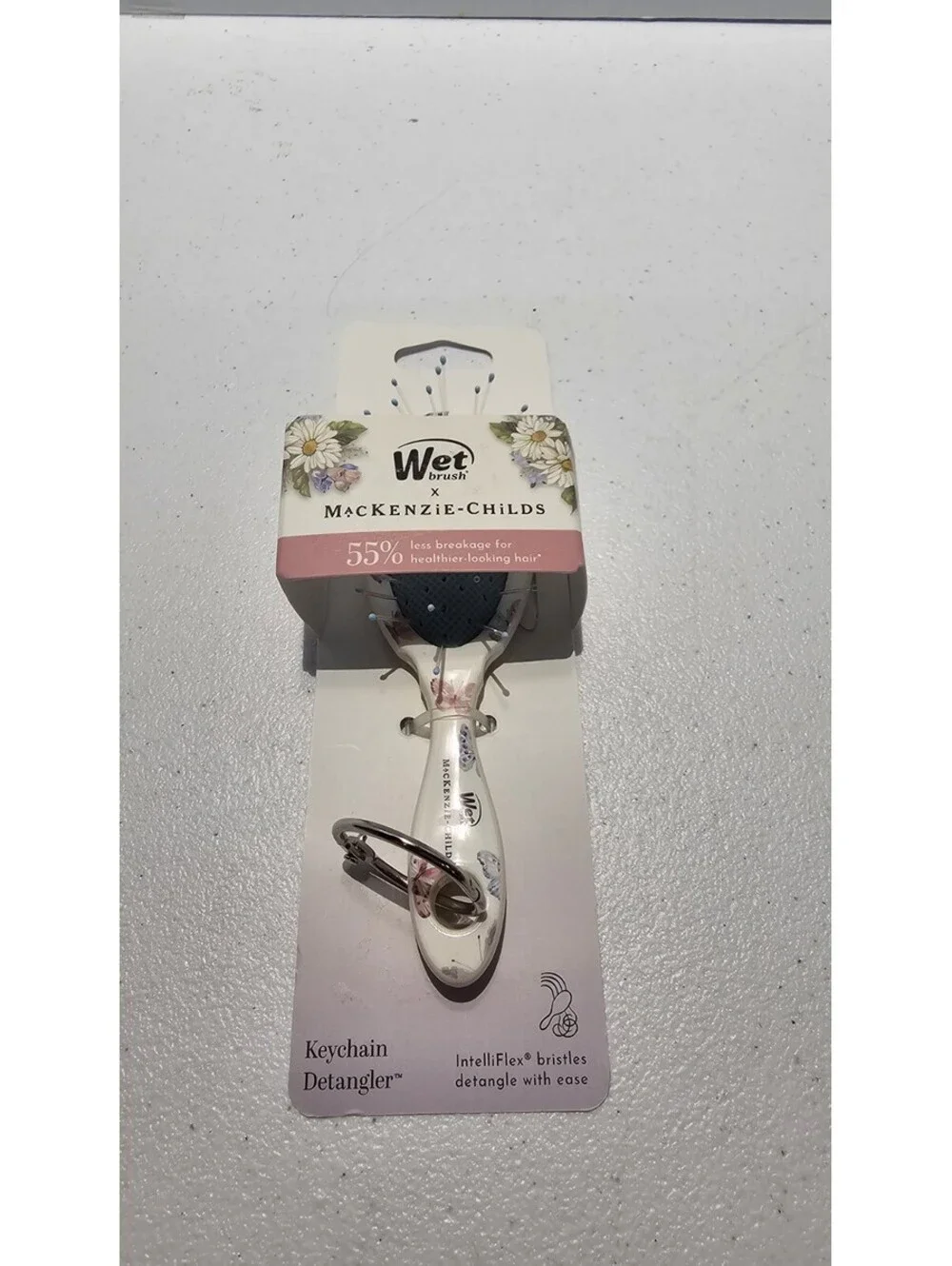 MacKenzie Childs x Wet Brush 🦋 Butterfly Hill Keychain Detangler Hair Brush NEW
